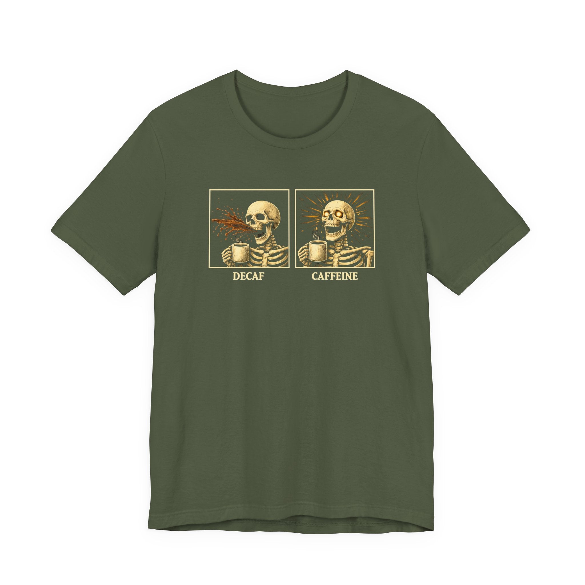 Decaf vs. Caffeine T-Shirt
