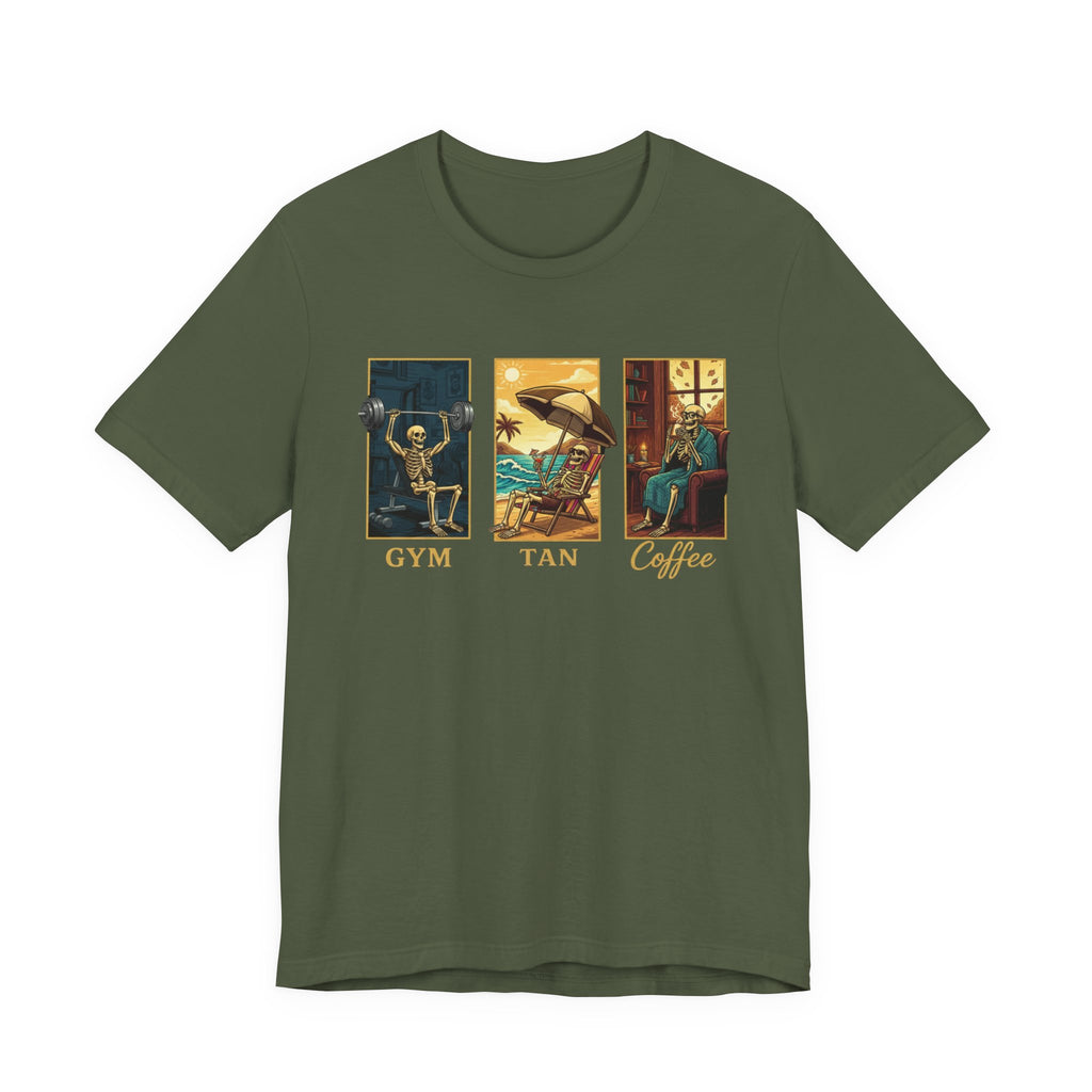 Gym, Tan, Coffee T-Shirt