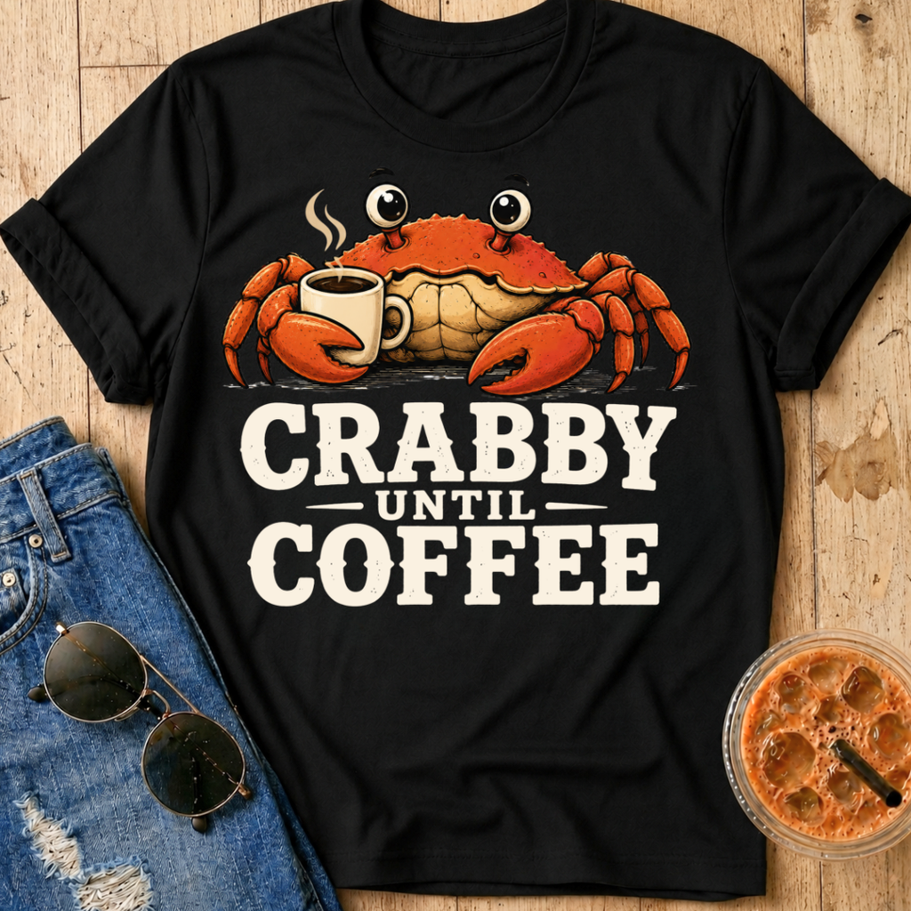 Crabby Until Coffee T-Shirt