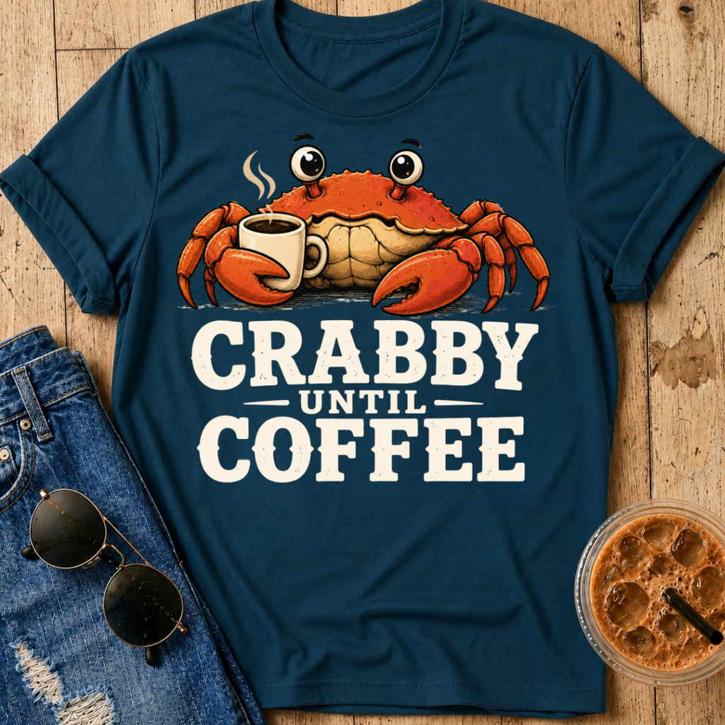 Crabby Until Coffee T-Shirt