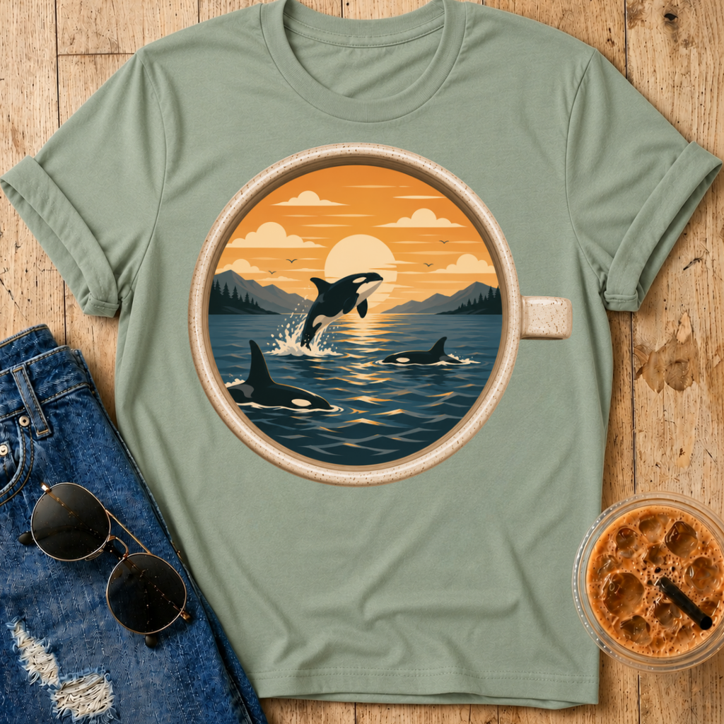Orcas Coffee Cup T-Shirt