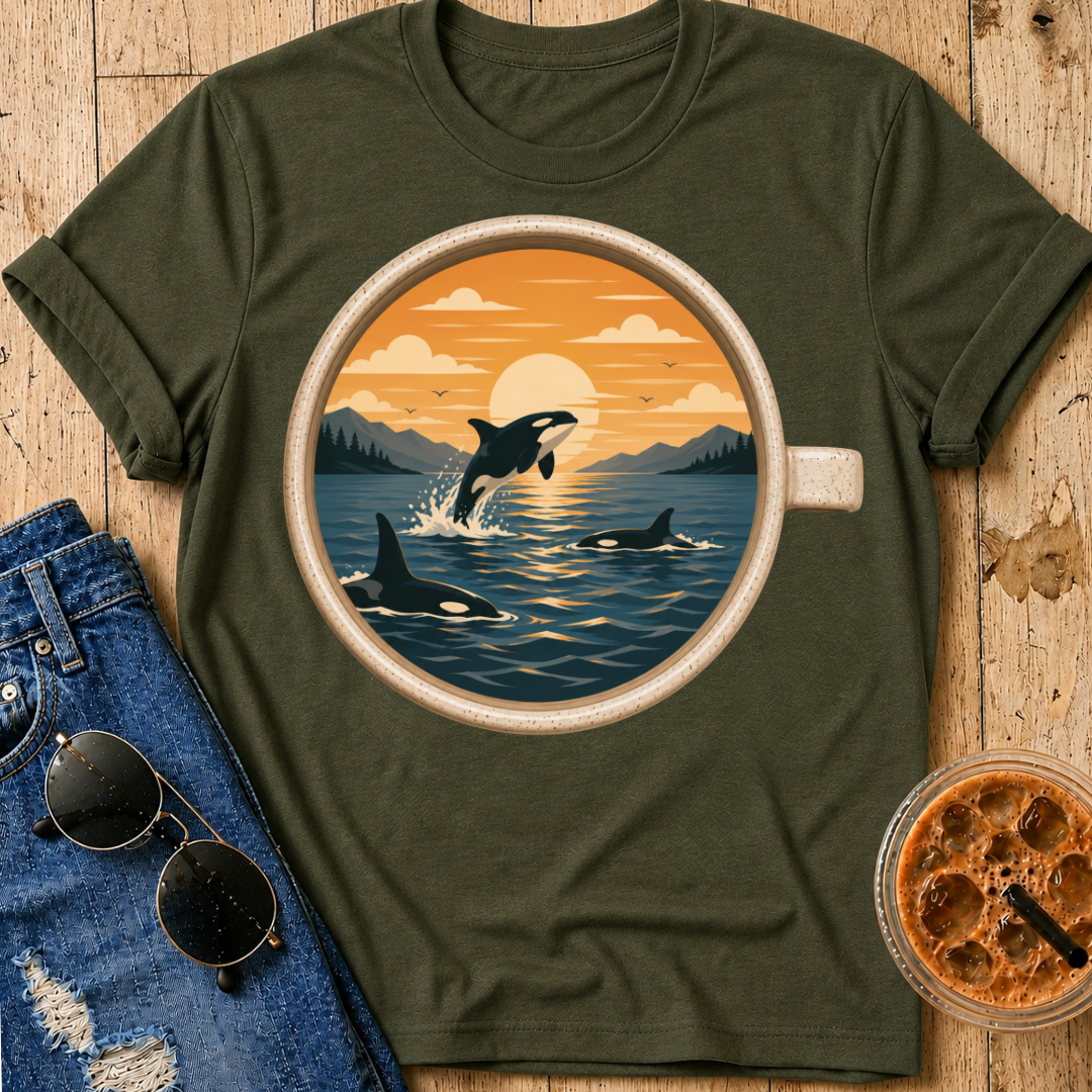 Orcas Coffee Cup T-Shirt