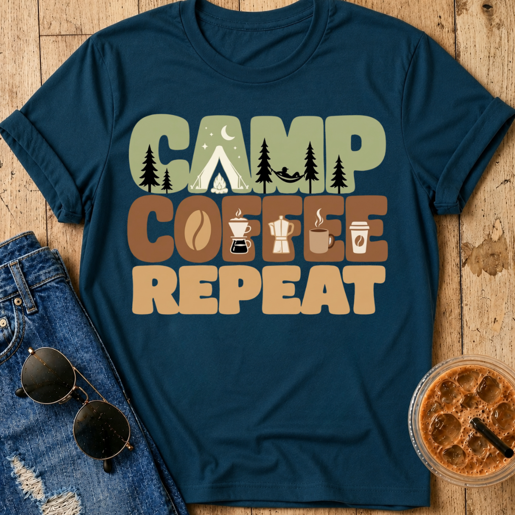 Camp, Coffee, Repeat T-Shirt