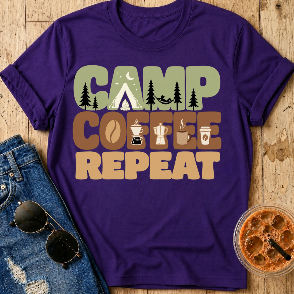 Camp, Coffee, Repeat T-Shirt