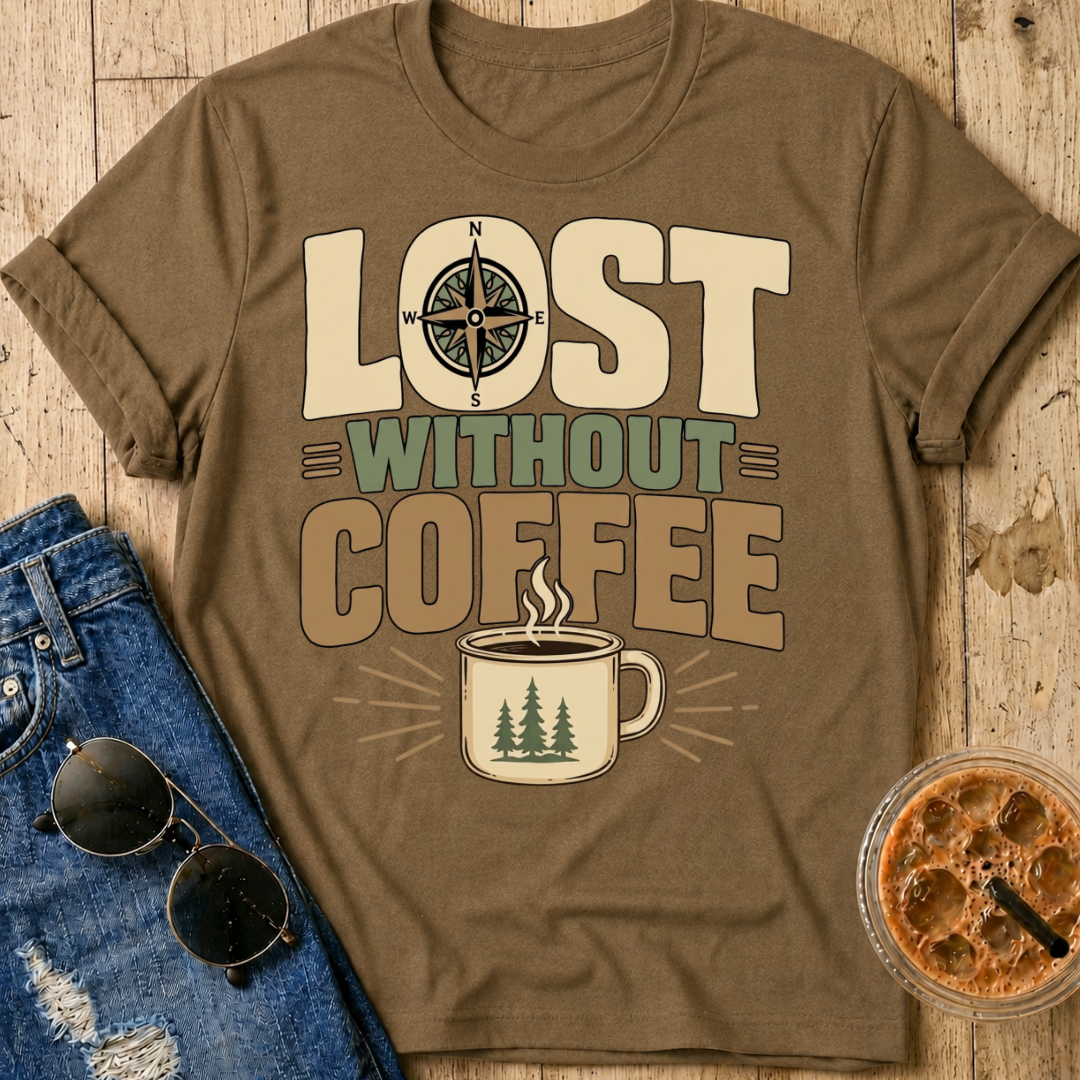 Lost Without Coffee T-Shirt