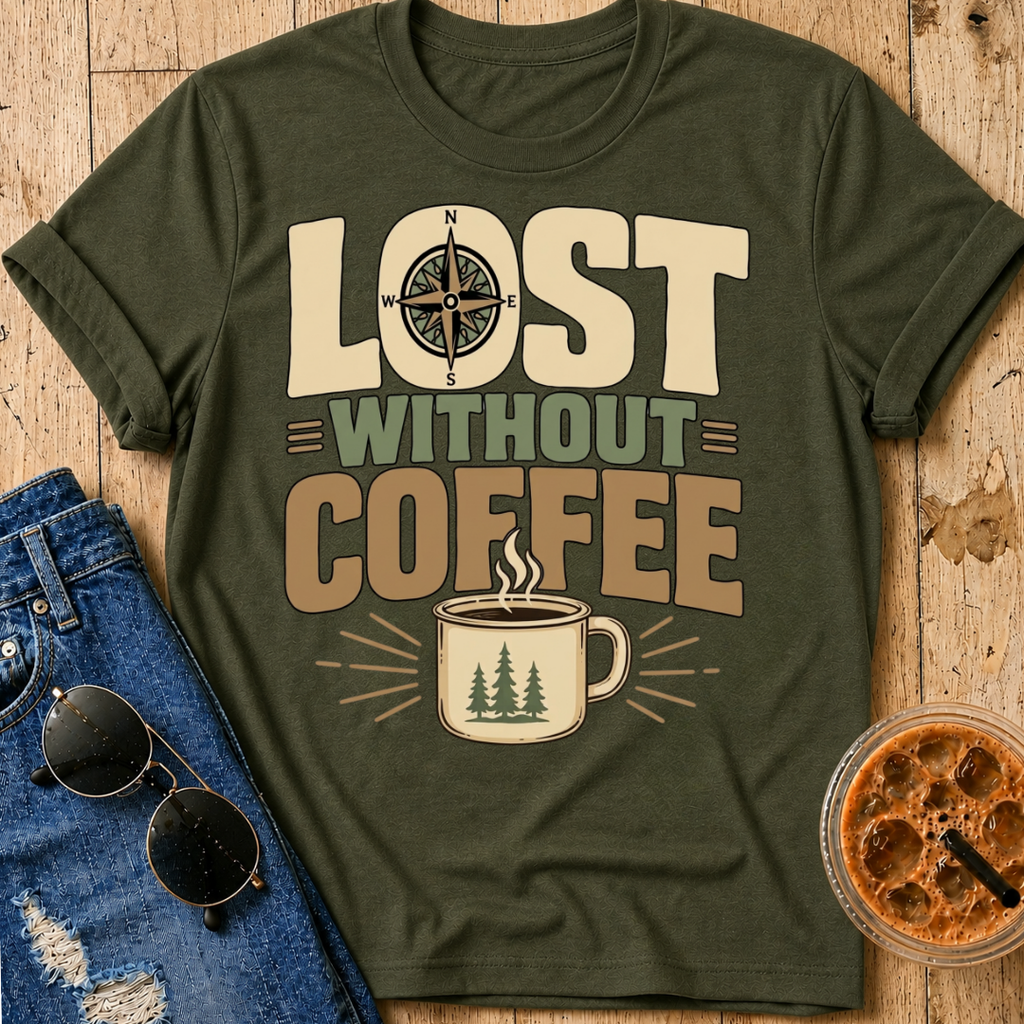 Lost Without Coffee T-Shirt