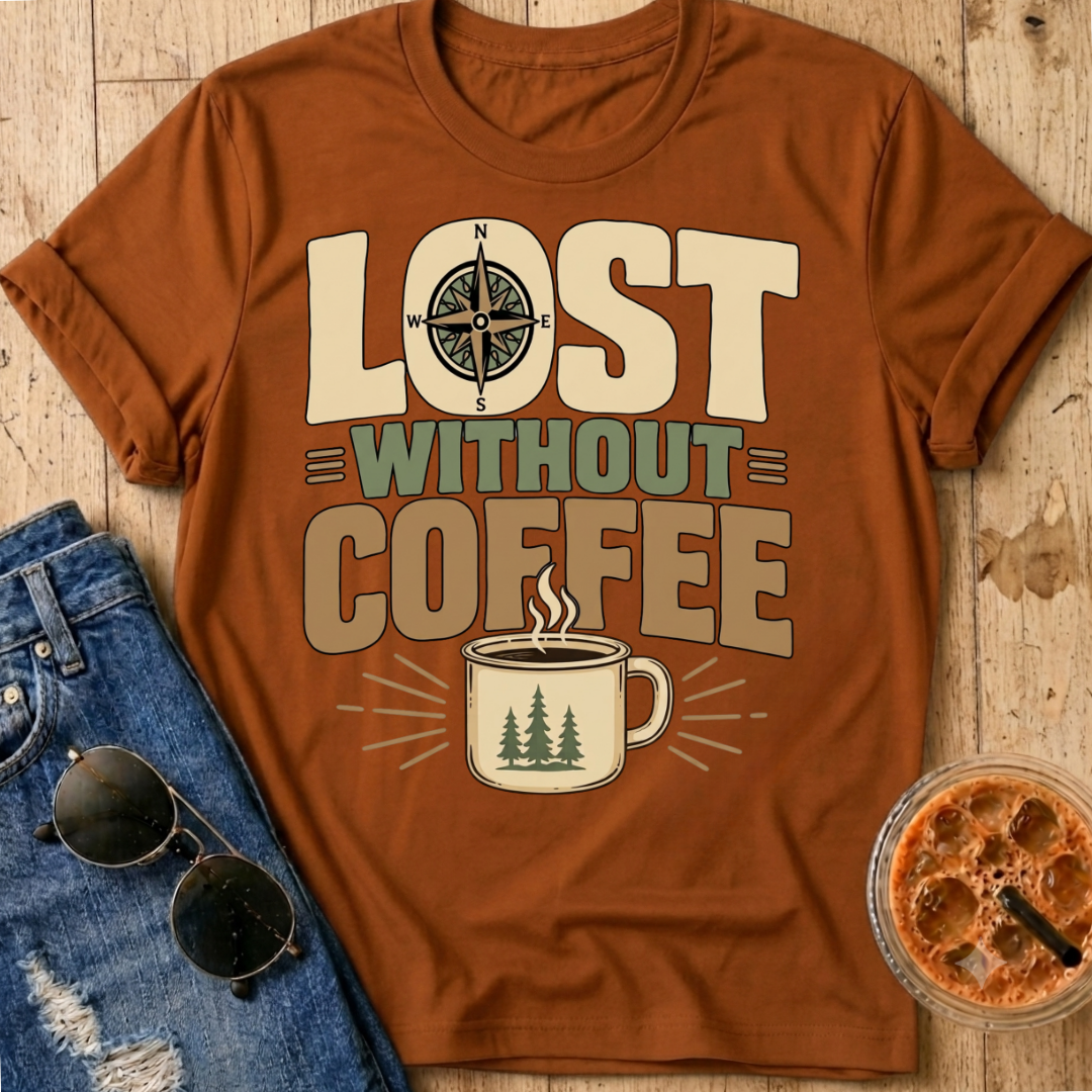 Lost Without Coffee T-Shirt