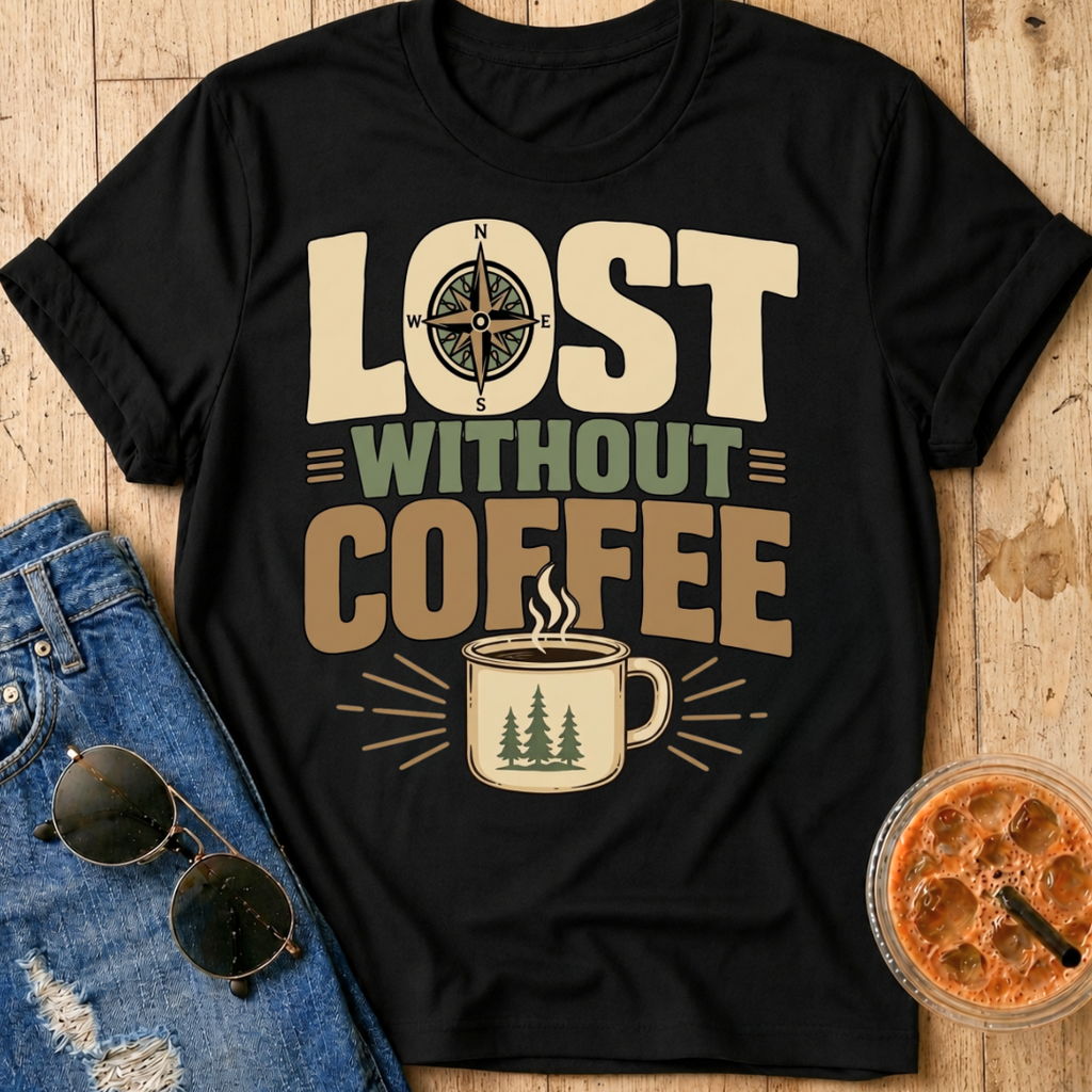 Lost Without Coffee T-Shirt
