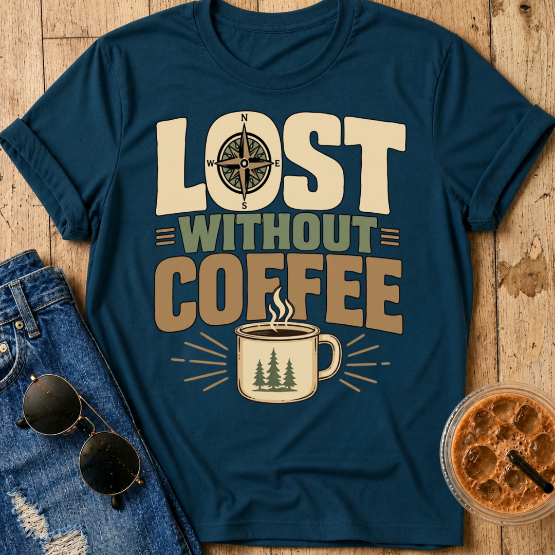 Lost Without Coffee T-Shirt