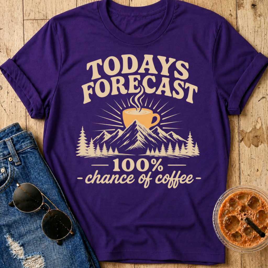 100% Chance of Coffee T-Shirt