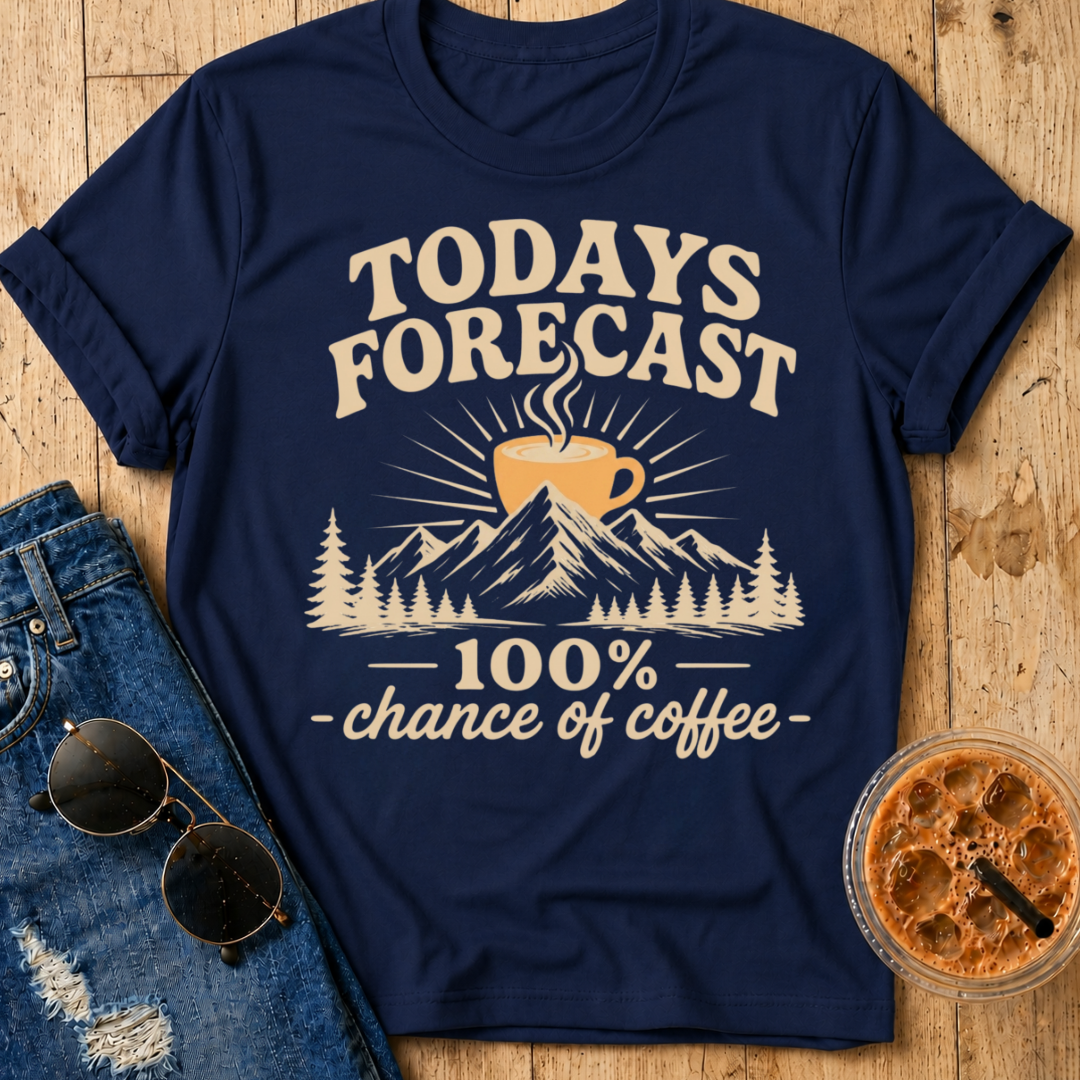 100% Chance of Coffee T-Shirt