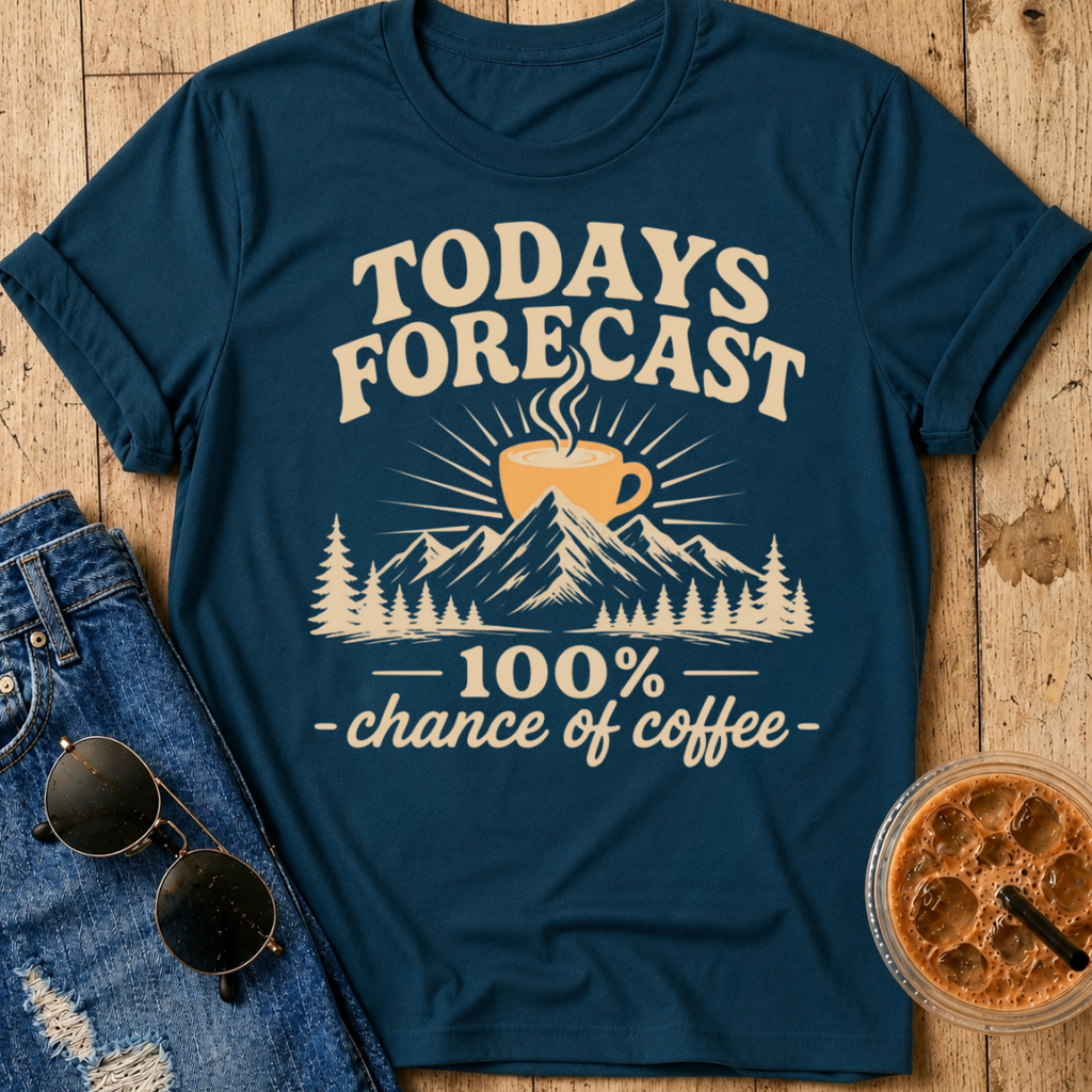 100% Chance of Coffee T-Shirt