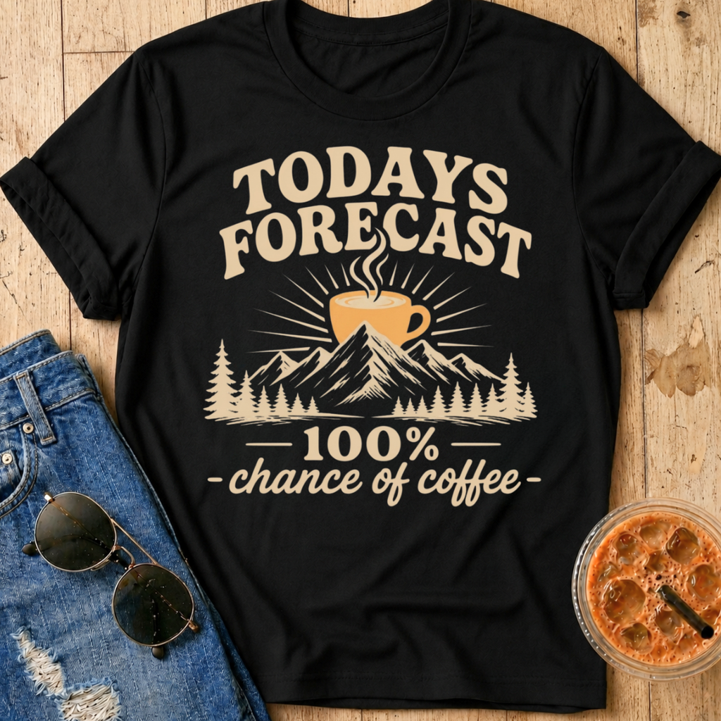 100% Chance of Coffee T-Shirt