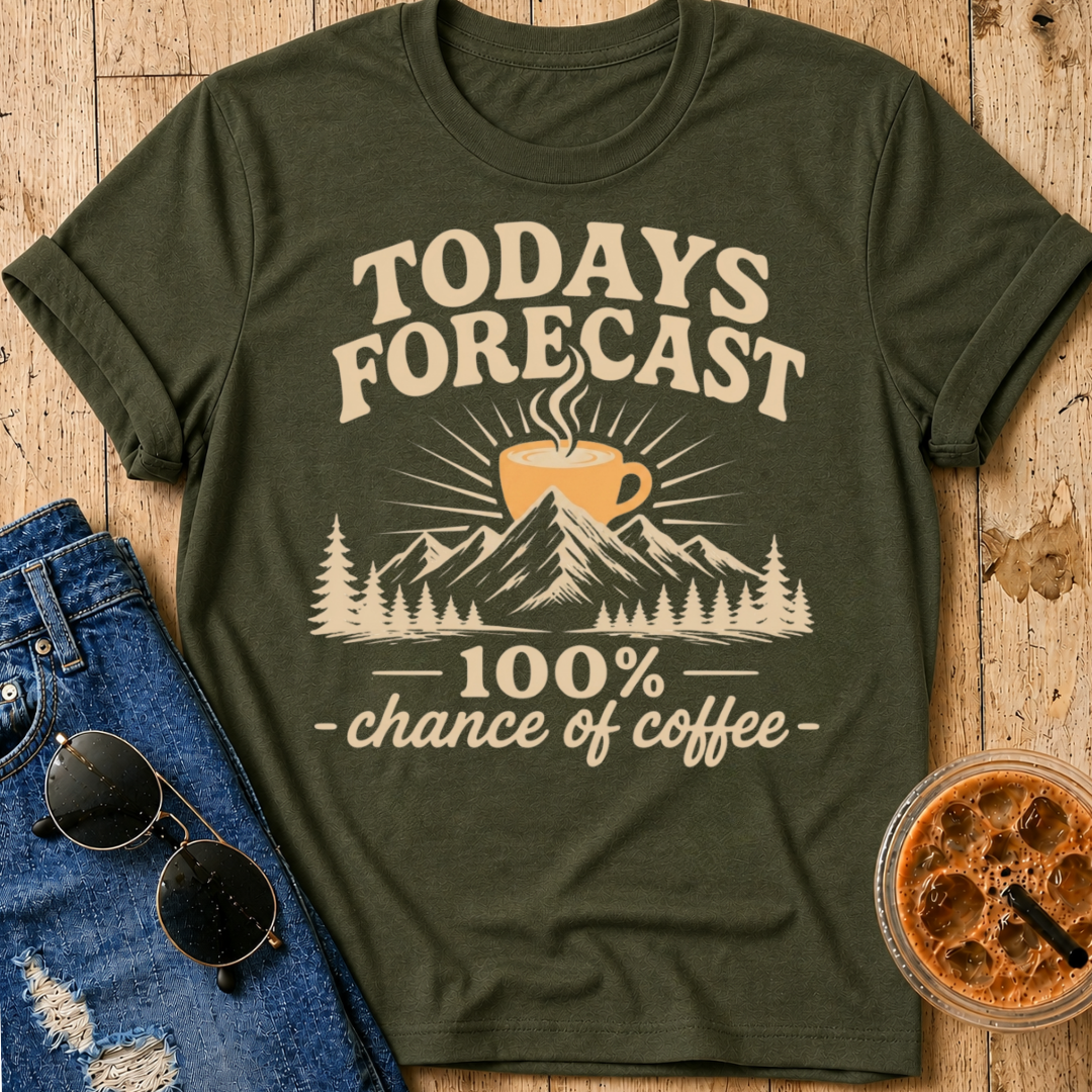 100% Chance of Coffee T-Shirt