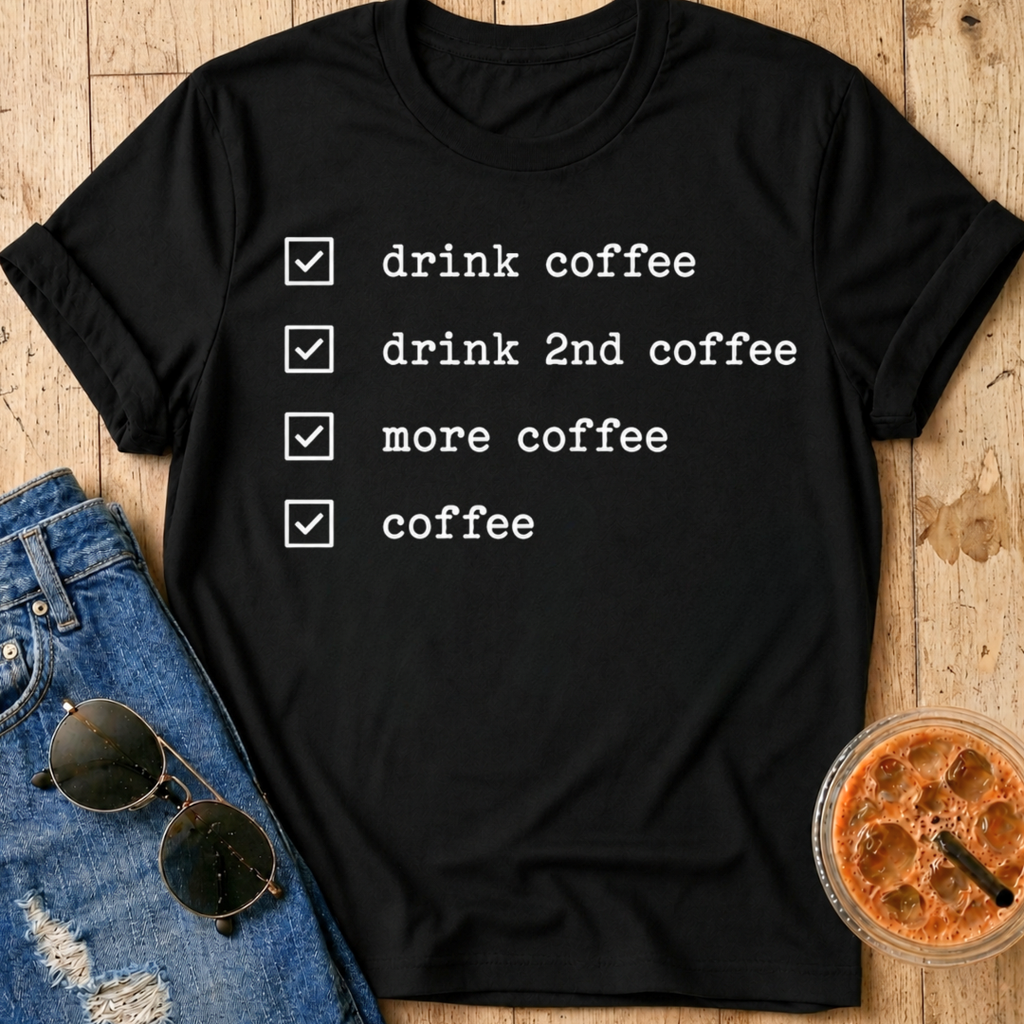 Coffee Checklist T-Shirt