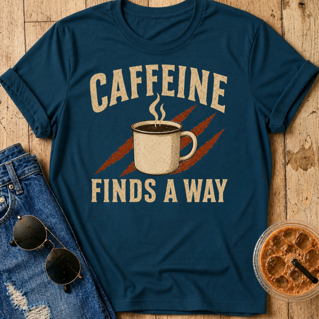 Caffeine Finds A Way T-Shirt