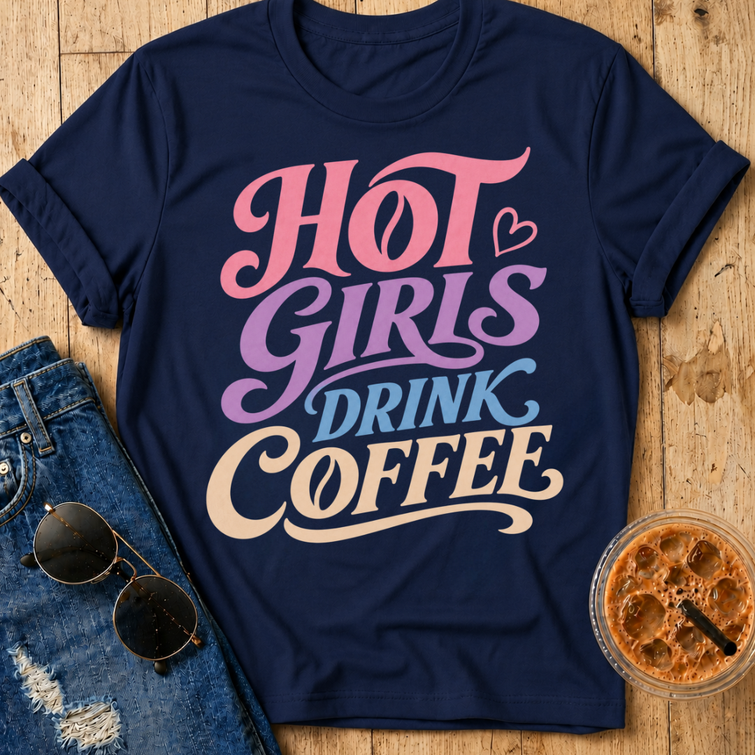 Hot Girls Drink Coffee T-Shirt