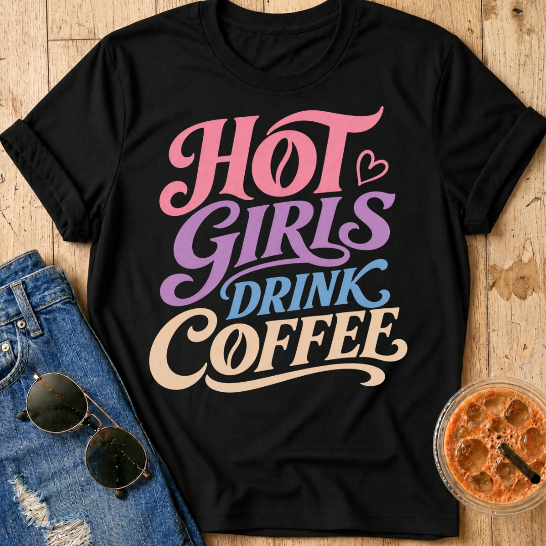 Hot Girls Drink Coffee T-Shirt