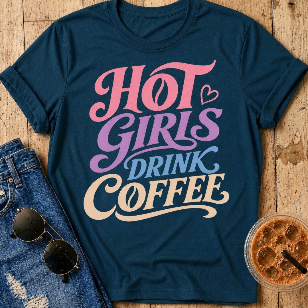 Hot Girls Drink Coffee T-Shirt