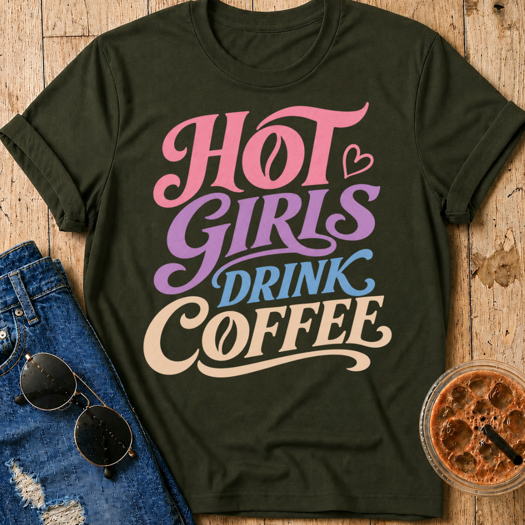 Hot Girls Drink Coffee T-Shirt