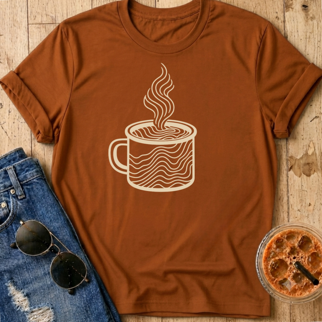 Topographical Coffee T-Shirt
