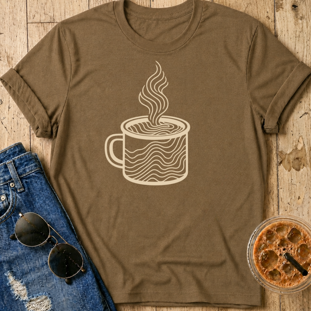 Topographical Coffee T-Shirt