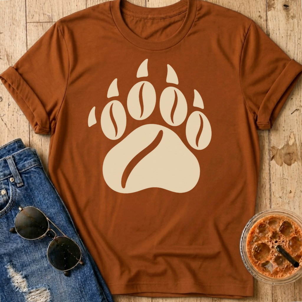 Coffee Bear Paw T-Shirt