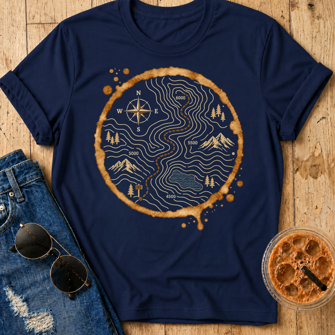 Coffee Ring Map T-Shirt