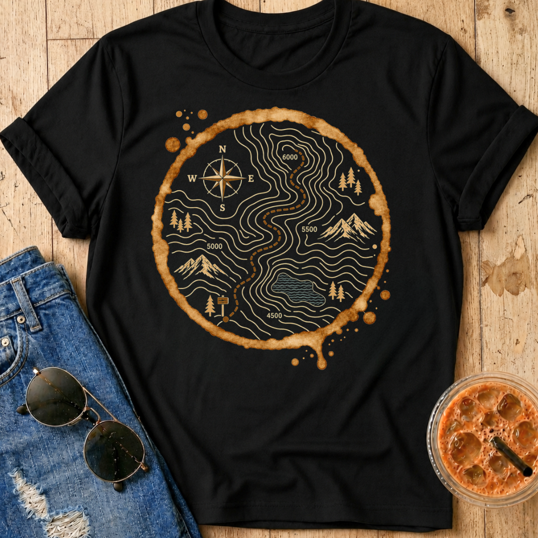Coffee Ring Map T-Shirt