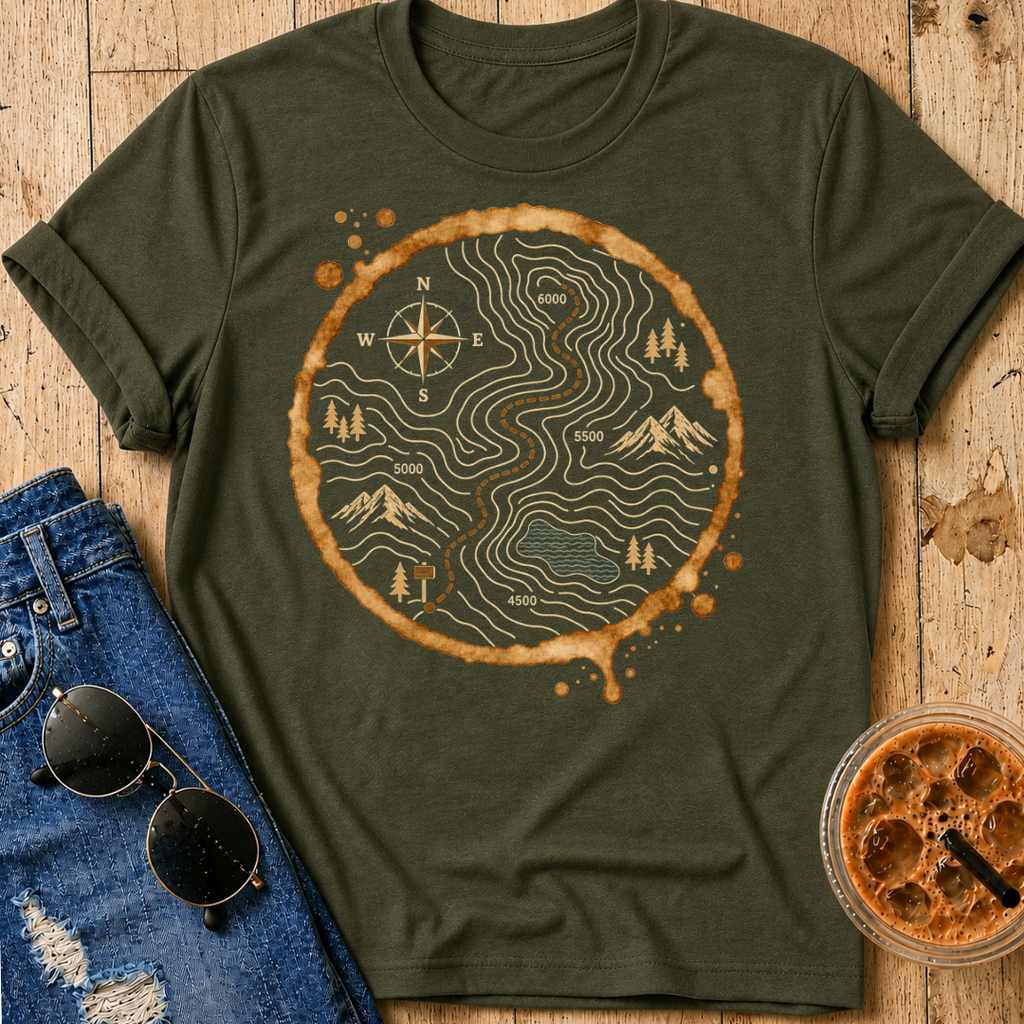Coffee Ring Map T-Shirt