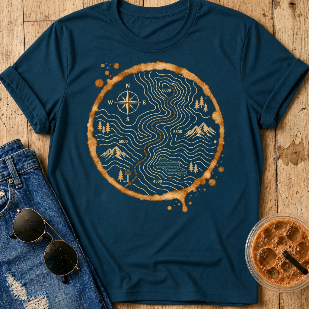 Coffee Ring Map T-Shirt