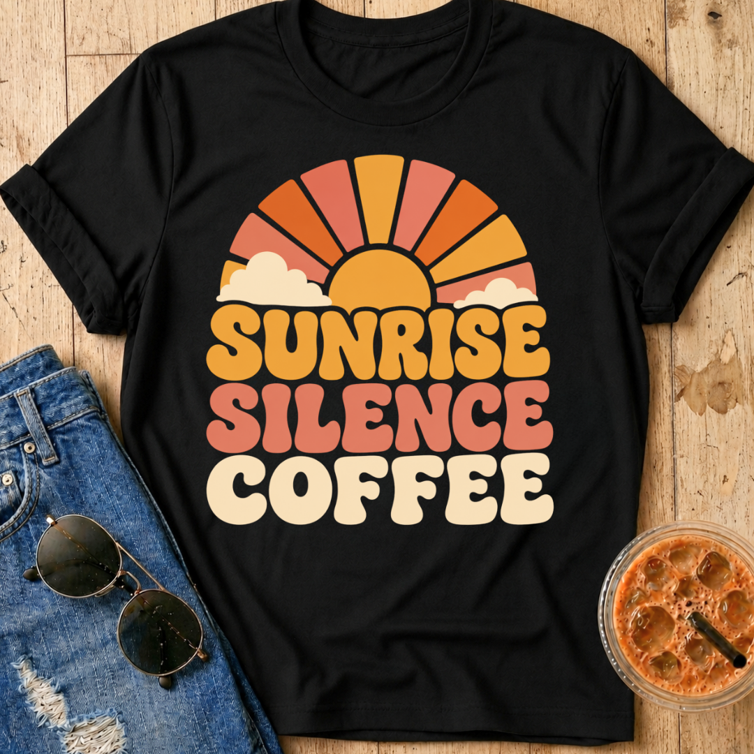 Sunrise. Silence. Coffee. T-Shirt
