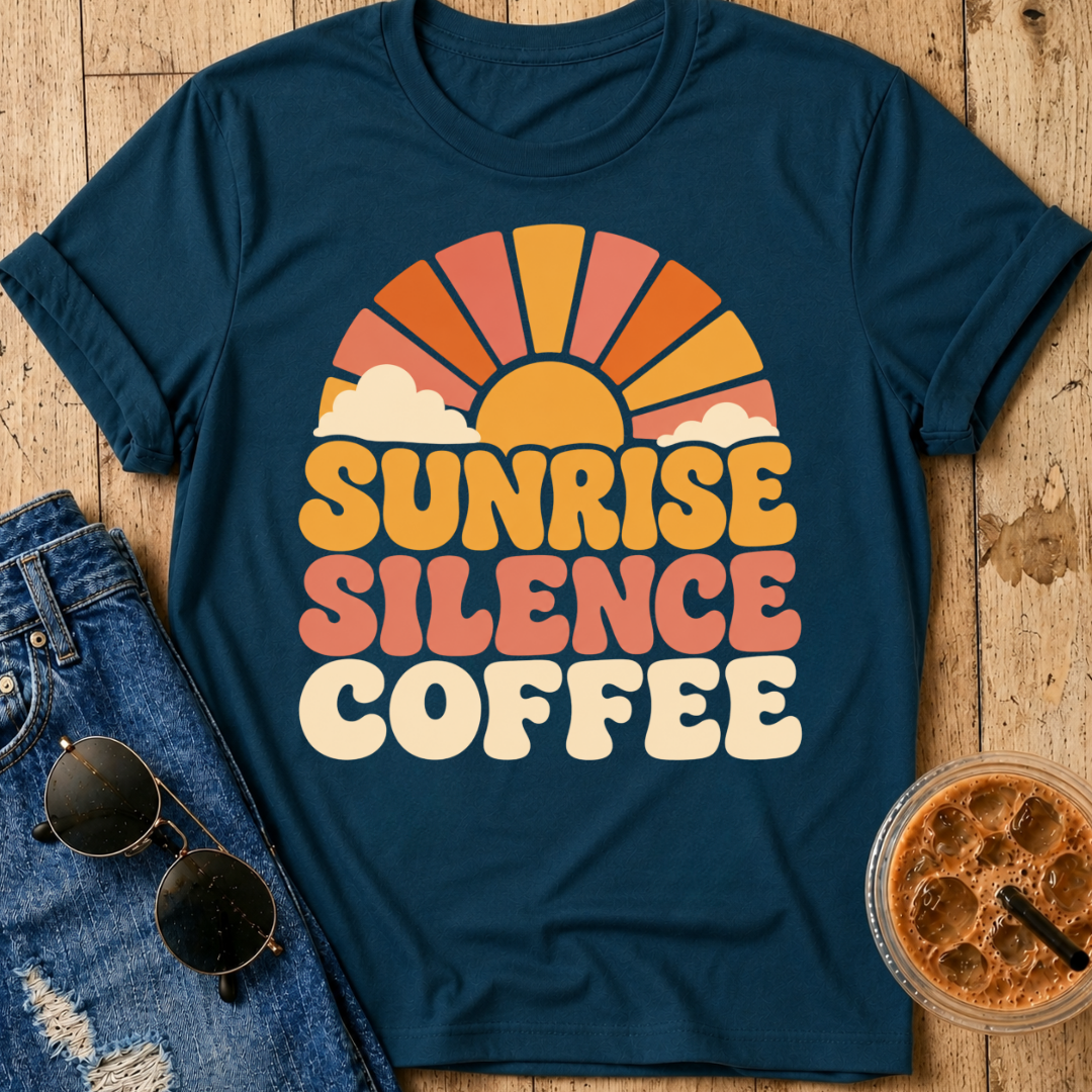 Sunrise. Silence. Coffee. T-Shirt