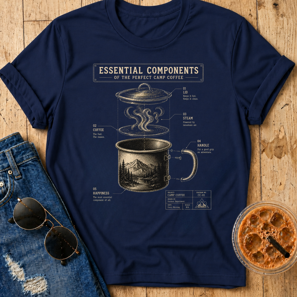 Camp Coffee Components T-Shirt