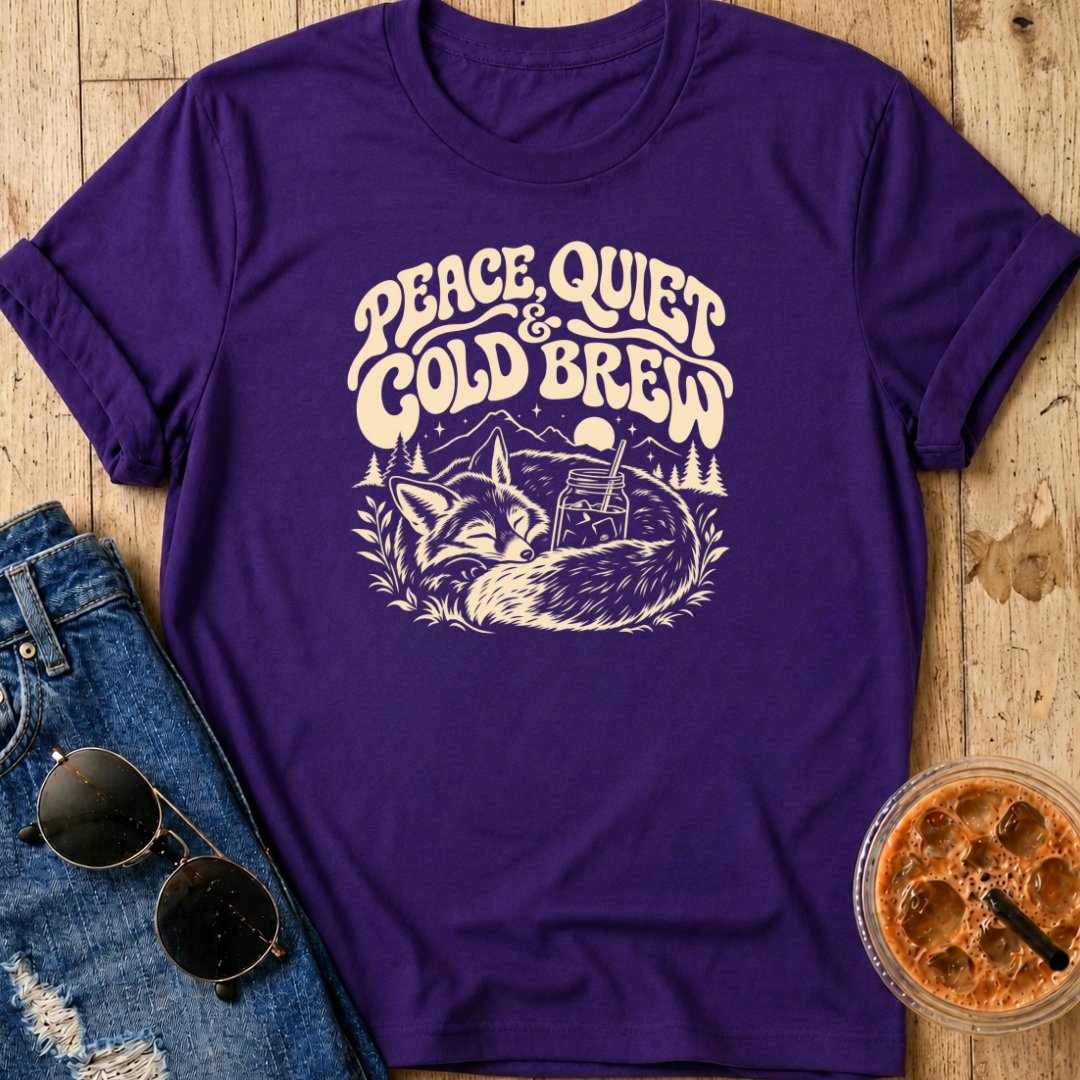 Peace, Quiet & Cold Brew T-Shirt