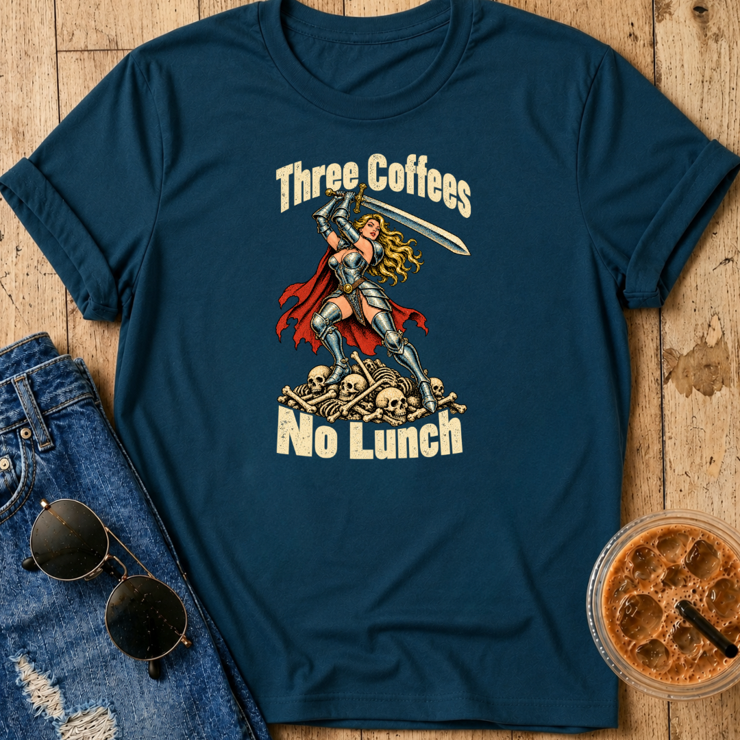 Three Coffees No Lunch T-Shirt