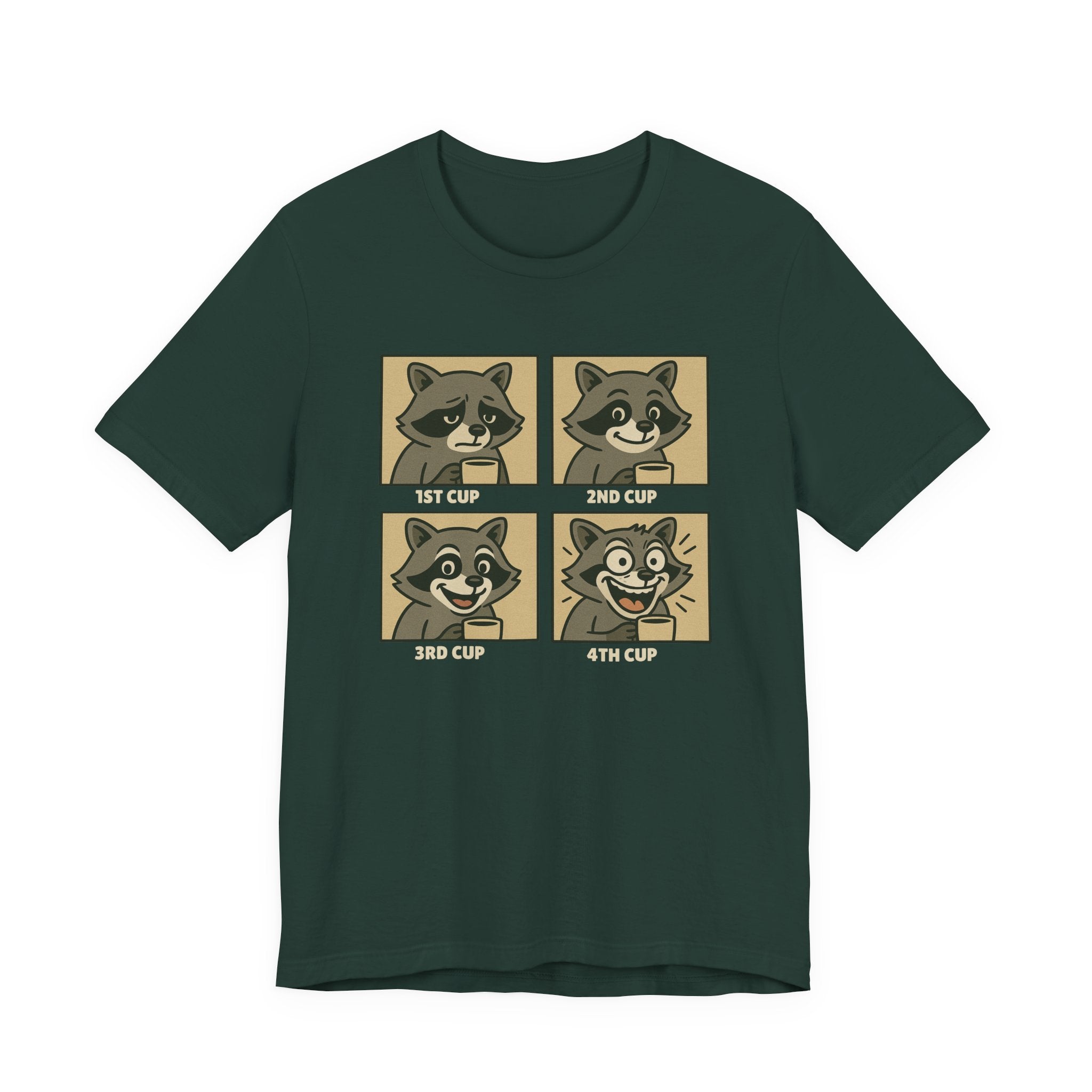 Coffee Mood Raccoon T-Shirt