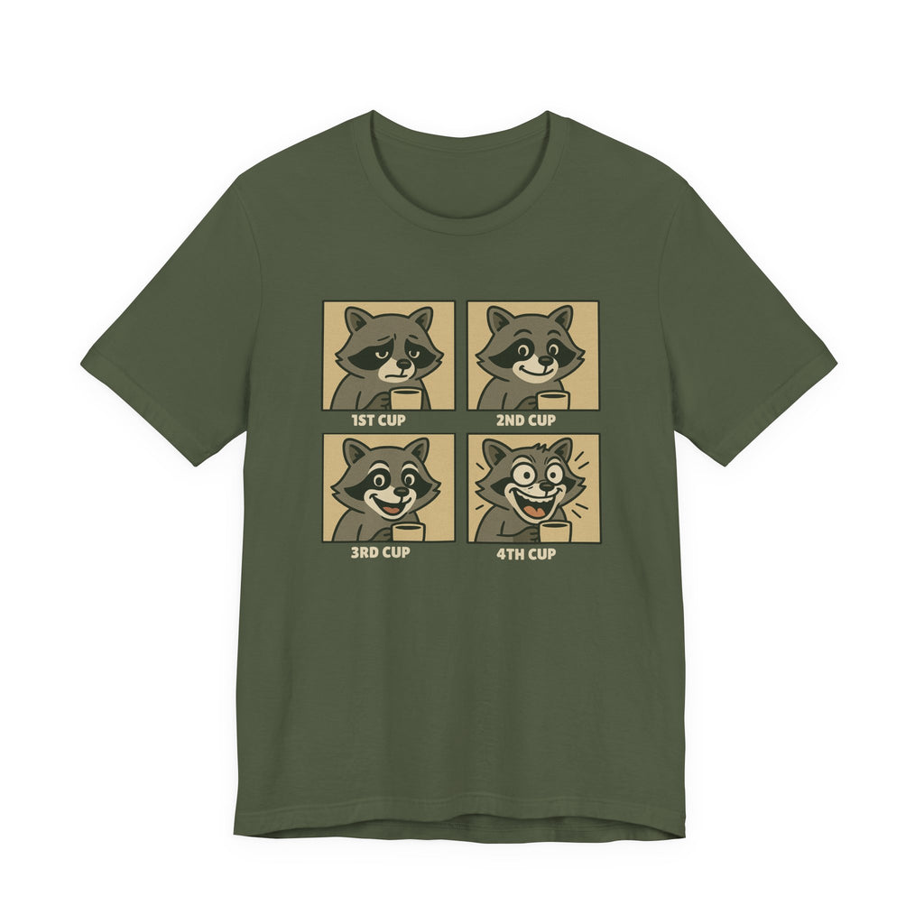 Coffee Mood Raccoon T-Shirt