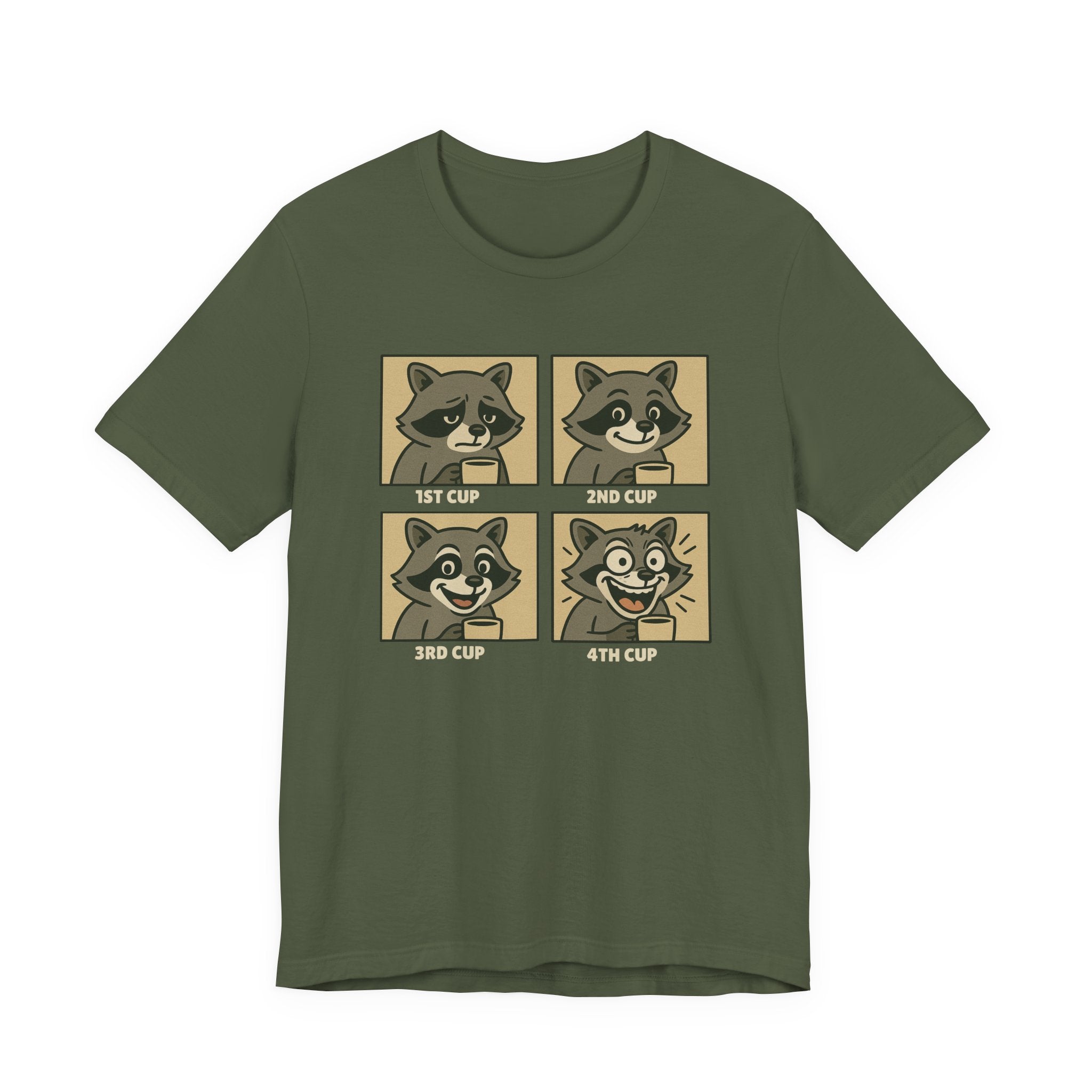 Coffee Mood Raccoon T-Shirt