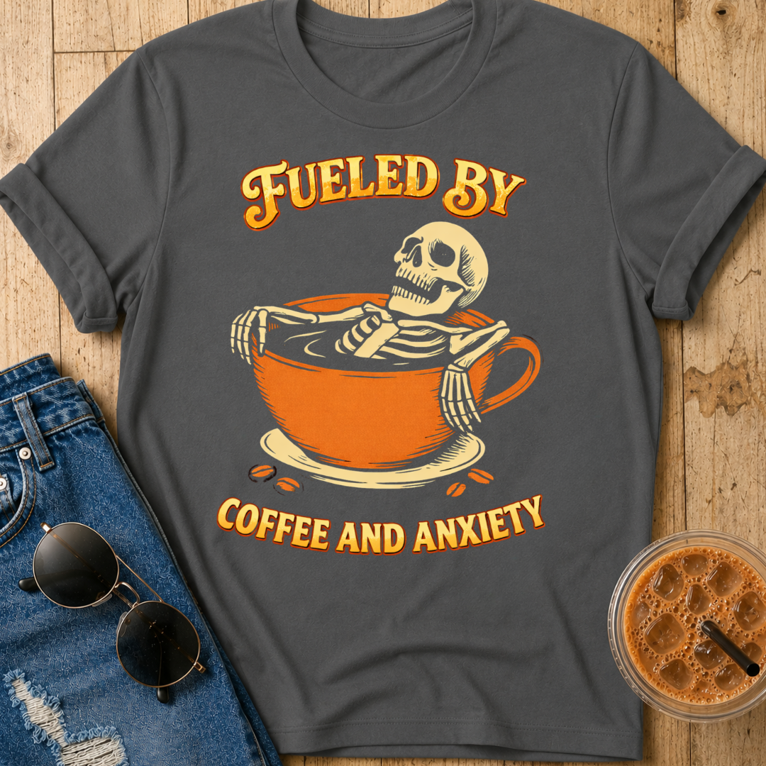 Fueled by Coffee and Anxiety T‑Shirt