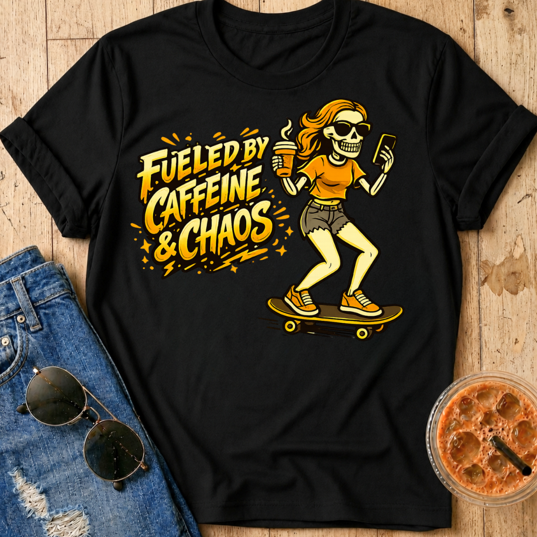 Fueled By Caffeine & Chaos T-Shirt