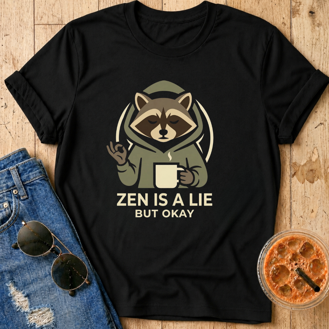 Zen Is a Lie Raccoon T-Shirt