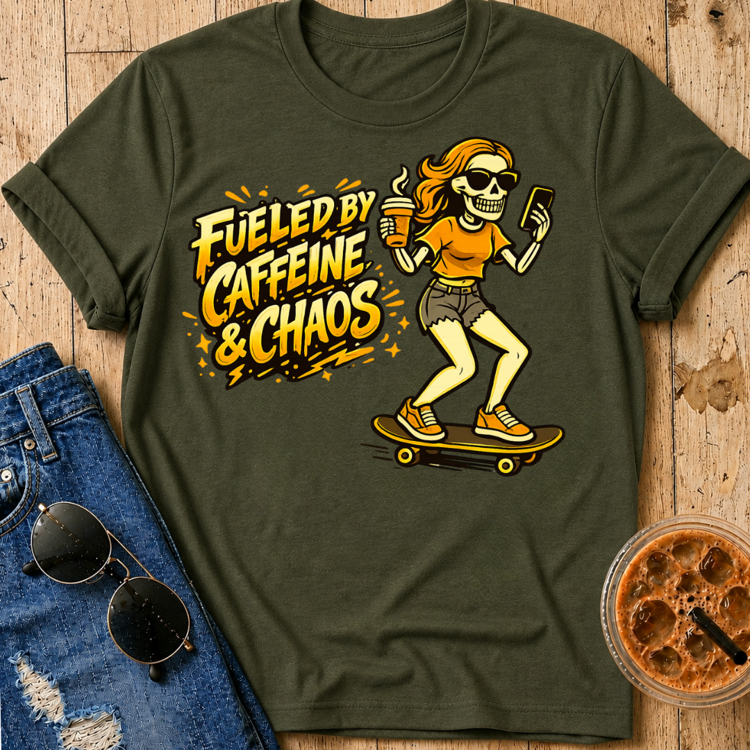 Fueled By Caffeine & Chaos T-Shirt