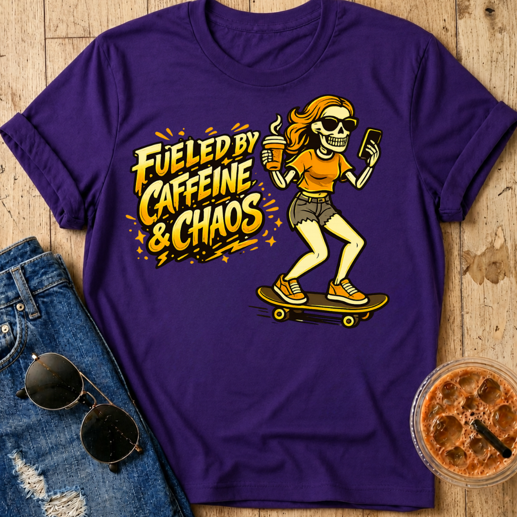 Fueled By Caffeine & Chaos T-Shirt